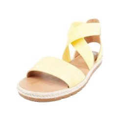 Sandały Damskie Jeden Kolor Skóra Pełnoziarnista Ella II. Żółte obuwie trekkingowe damskie Sorel. Za 348.99 zł.