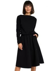 Be Wear Sukienka w kolorze czarnym rozmiar: S. Czarne sukienki damskie Be Wear, s, bez wzorów, bez kołnierzyka, bez ramiączek, maxi, rozkloszowane. Za 179.64 zł.