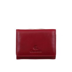 Mały czerwony portfel damski Canaletto z naturalnej skóry licowej z RFID – elegancja i bezpieczeństwo PD2000cs165 RFID. Czerwone portfele damskie bez wzorów, ze skóry. Za 156.00 zł.