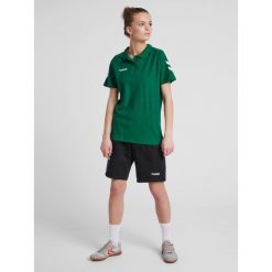 Koszulka tenisowa polo damska Hummel Go Cotton Polo Woman. Zielone bluzki sportowe damskie HUMMEL, m, z bawełny, bez kołnierzyka, bez ramiączek. Za 53.20 zł.