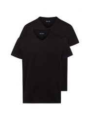 BOSS T-shirt w 2-paku Mężczyźni Bawełna czarny jednolity, L. Czarne t-shirty męskie Boss, l, bez wzorów, z bawełny, bez kołnierzyka. Za 169.95 zł.