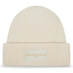 Czapka Tommy Jeans. Białe czapki zimowe damskie Tommy Jeans, z jeansu. Za 199.99 zł.