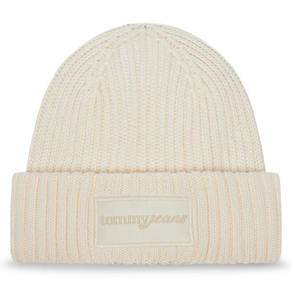 Czapka Tommy Jeans. Białe czapki zimowe damskie Tommy Jeans, z jeansu. Za 199.99 zł.