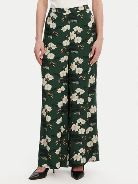 French Connection Spodnie palazzo 74YBJ Zielony Regular Fit. Zielone spodnie materiałowe damskie French Connection, bez wzorów, z materiału. Za 309.99 zł.