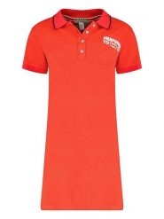 ANAPURNA Sukienka "Kareteak" w kolorze czerwonym rozmiar: XL. Czerwone sukienki damskie ANAPURNA, na co dzień, xl, bez wzorów, z bawełny, bez kołnierzyka, bez ramiączek, mini, proste. Za 73.99 zł.