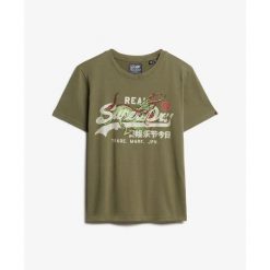Koszulka damska Superdry Tokyo Vl. Zielone t-shirty damskie Superdry., l, bez wzorów, z materiału, bez kołnierzyka. Za 152.45 zł.