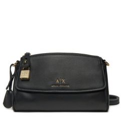 Torebka Armani Exchange. Czarne listonoszki damskie Armani Exchange, bez wzorów, bez dodatków. Za 419.99 zł.