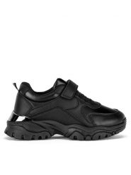 DeeZee Sneakersy TS5227K-21 Czarny. Czarne buty sportowe dziewczęce DeeZee, bez wzorów, z materiału, bez zapięcia. Za 129.99 zł.