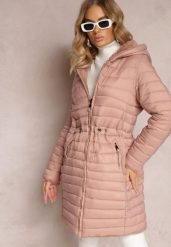 Różowa Dwustronna Kurtka z Pikowaniem i Futerkiem Annane. Czerwone kurtki damskie Renee, l, bez wzorów. Za 219.99 zł.
