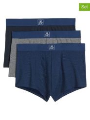 Marc O´Polo Bokserki (3 pary) w kolorze szaro-granatowym rozmiar: M. Niebieskie bokserki męskie bez wzorów. Za 148.61 zł.