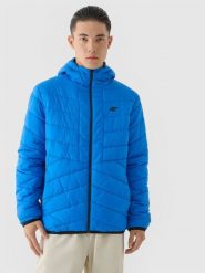 4F Kurtka puchowa dwustronna Primaloft Thermoplume męska - czarna S. Czarne kurtki męskie 4f, na zimę, m, bez wzorów, z dzianiny, klasyczne, z kapturem. W wyprzedaży za 349.99 zł.