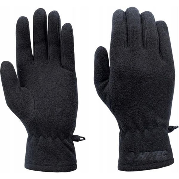 Rękawiczki polarowe dla kobiet Hi-tec Lady salmo. Czarne rękawiczki damskie Hi-tec, na zimę, bez wzorów, z polaru. W wyprzedaży za 29.99 zł.