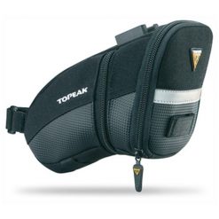 Torba na siodło Topeak Aero Wedge Pack QuickClick v2. Czarne torebki klasyczne damskie Topeak, bez wzorów, z poliesteru, bez dodatków. Za 152.95 zł.