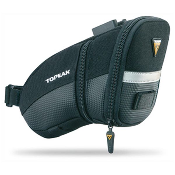 Torba na siodło Topeak Aero Wedge Pack QuickClick v2. Czarne torebki klasyczne damskie Topeak, bez wzorów, z poliesteru, bez dodatków. Za 156.95 zł.