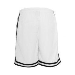 Szorty Urban Classic Stripe mesh. Białe szorty męskie Urban Classics, z materiału, bez kołnierzyka. Za 127.20 zł.