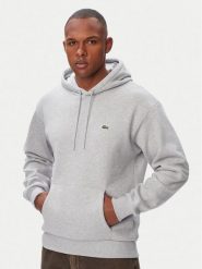 Lacoste Bluza SH8863 Szary jasny Relaxed Fit. Szare bluzy bez kaptura męskie Lacoste, m, z bawełny. Za 639.99 zł.