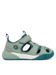 Reima Sandały Lomalla 5400086A Zielony. Zielone sandały chłopięce Reima, ze skóry, bez zapięcia. Za 229.99 zł.