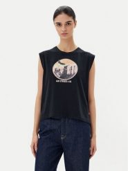 Levi's® Bluzka Graphic 001MW-0003 Czarny Standard Fit. Czarne bluzki damskie l, bez wzorów, z bawełny, bez ramiączek. Za 89.99 zł.