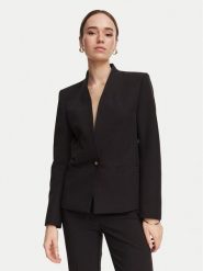 Rinascimento Marynarka CFC0130153003 Czarny Slim Fit. Czarne marynarki i żakiety damskie RINASCIMENTO, xs, bez wzorów, z syntetyku. Za 635.99 zł.