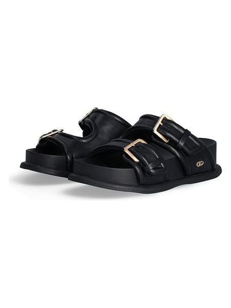 Liu Jo Klapki w kolorze czarnym rozmiar: 39. Czarne klapki damskie Liu Jo, bez wzorów, bez obcasa. Za 199.03 zł.