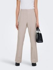 ONLY Spodnie "Raven" w kolorze beżowym rozmiar: 42/L32. Brązowe spodnie materiałowe damskie Only, bez wzorów, z materiału, z podwyższonym stanem. Za 97.05 zł.