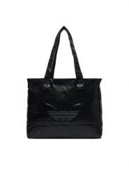 Adidas Torebka Shopper Metallic Pu Bag KR1565 Czarny. Czarne shopper bag damskie Adidas, bez wzorów, ze skóry, bez dodatków. Za 239.99 zł.