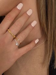 Les Favorites Pozłacany pierścionek rozmiar: 50-54. Żółte pierścionki damskie Les Favorites, pozłacane. Za 82.99 zł.