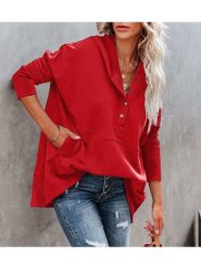 Milan Kiss Bluza w kolorze czerwonym rozmiar: L. Czerwone bluzy z kapturem damskie Milan Kiss, l. Za 152.99 zł.