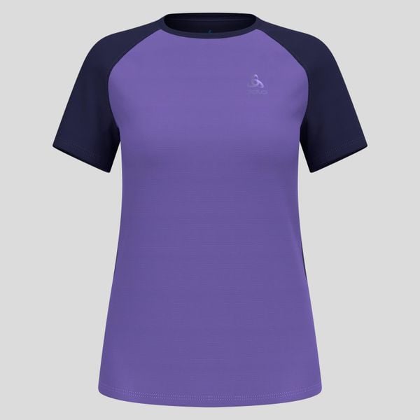 Koszulka damska Odlo X-ALP TRAIL T-shirt crew neck s/s. Fioletowe bluzki damskie Odlo, s, bez wzorów, sportowe, bez kołnierzyka, bez ramiączek. W wyprzedaży za 305.99 zł.