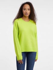 Orsay Sweter w kolorze jasnozielonym rozmiar: M. Zielone swetry klasyczne damskie ORSAY, m, bez kołnierzyka. Za 136.45 zł.