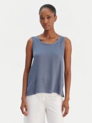 Marella Bluzka Nembi 2615161011 Granatowy Regular Fit. Niebieskie bluzki damskie Marella, bez wzorów, z wiskozy, bez kołnierzyka, bez ramiączek. Za 479.99 zł.