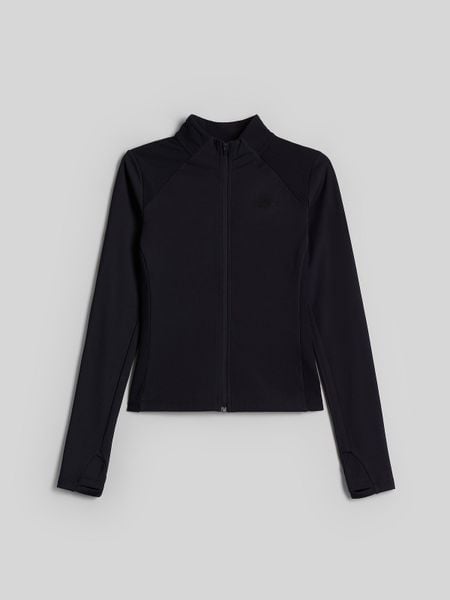 4F Bluza do jogi slim szybkoschnąca damska - czarna S. Czarne bluzy bez kaptura damskie 4f, l, bez wzorów, z włókna, bez ramiączek, bez kaptura. Za 199.99 zł.