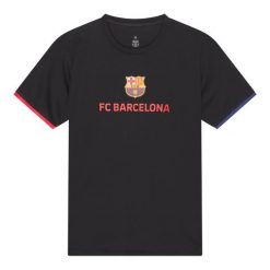 Koszulka piłkarska męska FC Barcelona. Czarne t-shirty sportowe męskie FC Barcelona, m, bez ramiączek, do piłki nożnej. Za 141.74 zł.