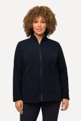 Damskie Bluza polarowa system modułowy do wpinania z recyklingu. Niebieskie bluzy bez kaptura damskie Ulla Popken, plus size, z materiału. Za 199.99 zł.