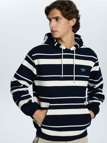 Bluza z kapturem - granatowy. Niebieskie bluzy z kapturem męskie Reserved, l, z bawełny. Za 149.99 zł.