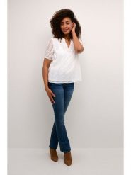 Kaffe Bluzka w kolorze białym rozmiar: 44. Białe bluzki damskie Kaffe, bez wzorów, z koronki, bez kołnierzyka, bez ramiączek. Za 82.64 zł.