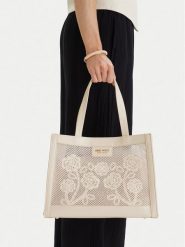 Nine West Torebka CEO-Wall Street Glow-KY319 Beżowy. Brązowe torebki klasyczne damskie Nine West, bez wzorów, z materiału, bez dodatków. Za 289.99 zł.