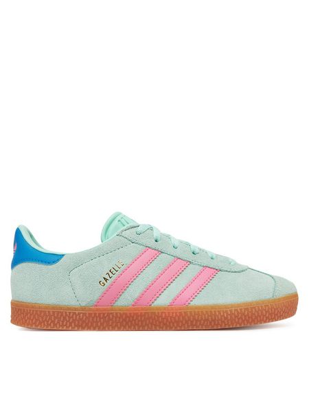 Adidas Sneakersy Gazelle JP7125 Zielony. Zielone buty sportowe dziewczęce Adidas, bez wzorów, ze skóry, bez zapięcia. Za 229.99 zł.