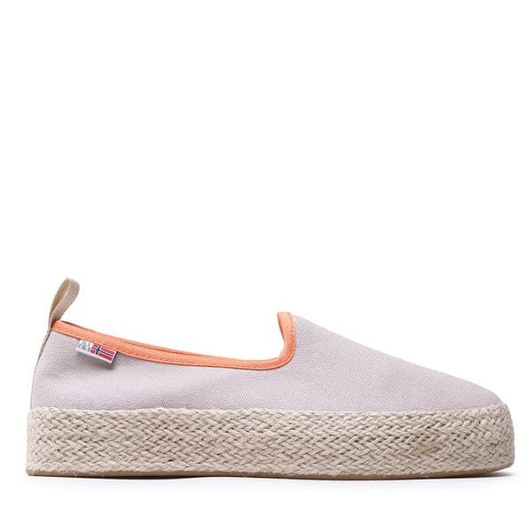 Espadryle Napapijri. Brązowe espadryle damskie Napapijri, bez wzorów, bez obcasa. Za 469.99 zł.