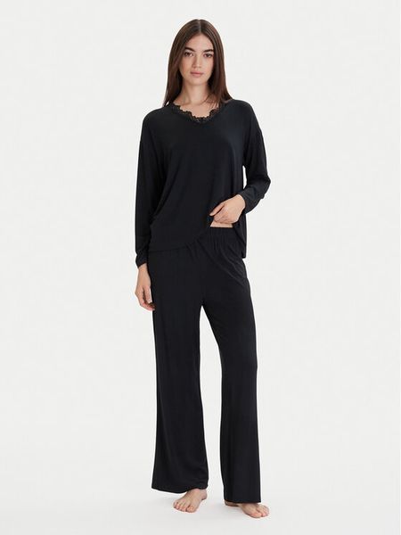 Ysabel Mora Piżama 10773 Czarny Relaxed Fit. Czarne piżamy damskie ysabel mora, s, bez wzorów, bez ramiączek. Za 279.99 zł.