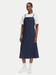 Calvin Klein Jeans Sukienka jeansowa LV047F747G Czarny A-Line Fit. Czarne sukienki damskie Calvin Klein Jeans, xl, bez wzorów, z bawełny, bez kołnierzyka, bez ramiączek. Za 529.99 zł.