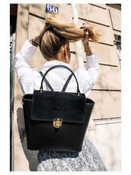 Christian Laurier Skórzany plecak "Arizona" w kolorze czarnym - 24 x 23 x 12 cm rozmiar: onesize. Czarne plecaki damskie Christian Laurier, bez wzorów, z materiału. Za 217.99 zł.