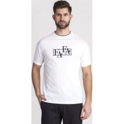 T-SHIRT Emporio Armani. Białe t-shirty męskie Emporio Armani, l, bez wzorów, z bawełny, bez kołnierzyka. Za 305.40 zł.