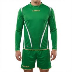 Mężczyzna Piłka Nożna Koszulka Długie Rękawy Poliester Zielony-Biały Model. Białe t-shirty sportowe męskie Legea, m, z bawełny, bez ramiączek, do piłki nożnej. Za 56.00 zł.