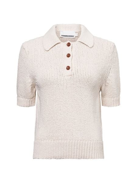 ARMEDANGELS Sweter z krótkim rękawem - Aanya Kobiety beżowy, XL. Brązowe swetry klasyczne damskie ARMEDANGELS, xl, z bawełny, bez kołnierzyka. Za 599.95 zł.