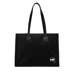 Torebka KARL LAGERFELD. Czarne torebki klasyczne damskie Karl Lagerfeld, bez wzorów, bez dodatków. Za 519.99 zł.