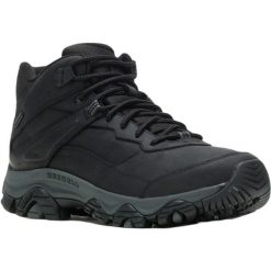 Buty trekkingowe męskie, Merrell Moab Adventure 3 Mid. Czarne buty trekkingowe męskie MERRELL, bez zapięcia, trekkingowe. Za 589.00 zł.