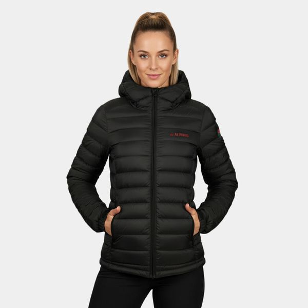 Kurtka damska Alpinus Tunari. Czarne kurtki damskie Alpinus, bez wzorów, bez kaptura. Za 349.00 zł.