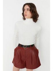 Trendyol Golf w kolorze kremowym rozmiar: L. Brązowe golfy damskie Trendyol, l, bez wzorów, ze splotem, bez ramiączek. Za 60.95 zł.