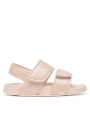 Calvin Klein Sandały V1AF-83266-0376 M Różowy. Czerwone sandały dziewczęce CALVIN KLEIN, ze skóry, bez zapięcia. Za 219.99 zł.
